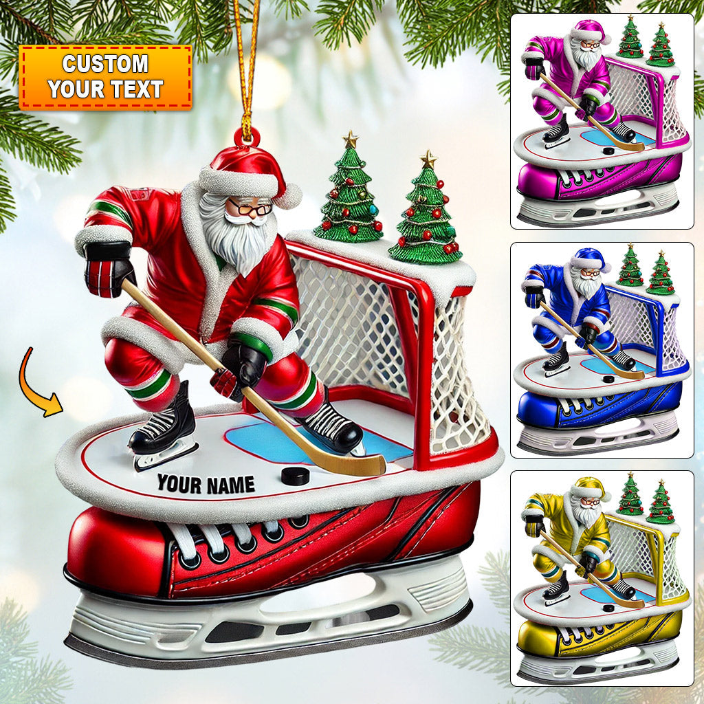 Blisscorners Hockey Christmas Home Decor Christmas Ornament, Personalized Ornament42D Flat LM2211
