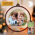 Blisscorners Brother Make The Bestfriend - Custom Photo And Name, Personalized Acrylic Ornament - Gift For Christmas2D Flat LM2111