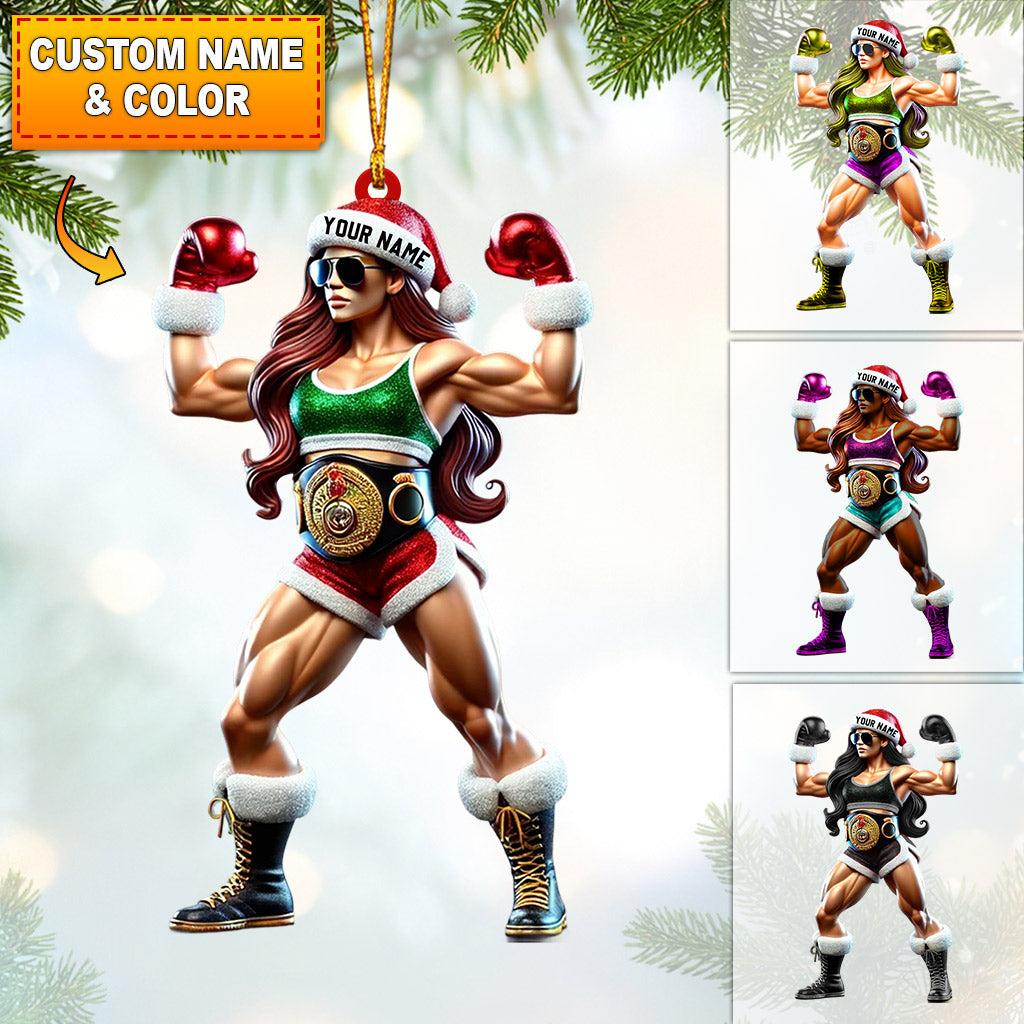 Blisscorners Strong Woman Home Decor Christmas Ornament, Personalized Ornament2D Flat LM2211