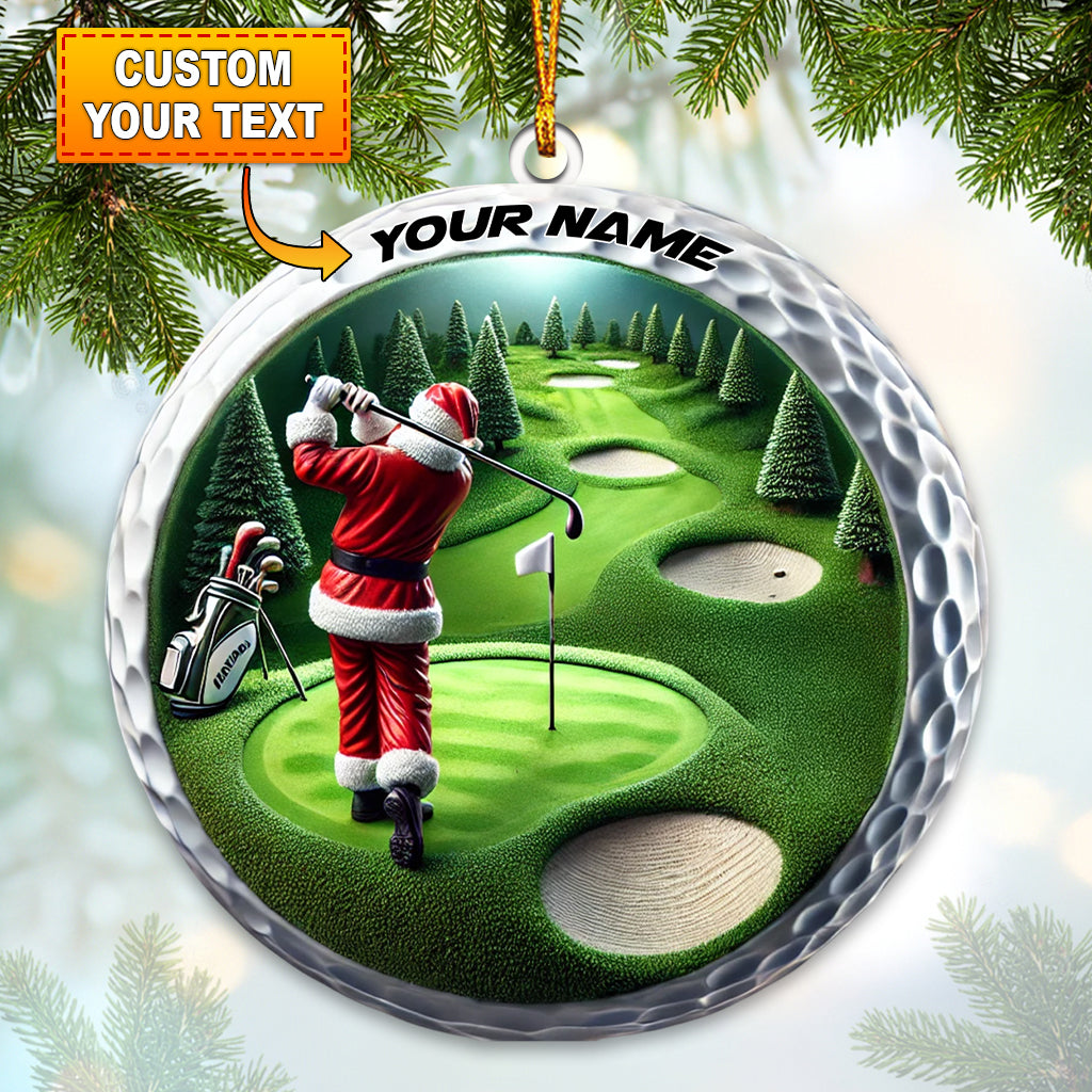 Blisscorners Custom Name Golf Ornament, Golf Lover Christmas Gift2D Flat LM2111