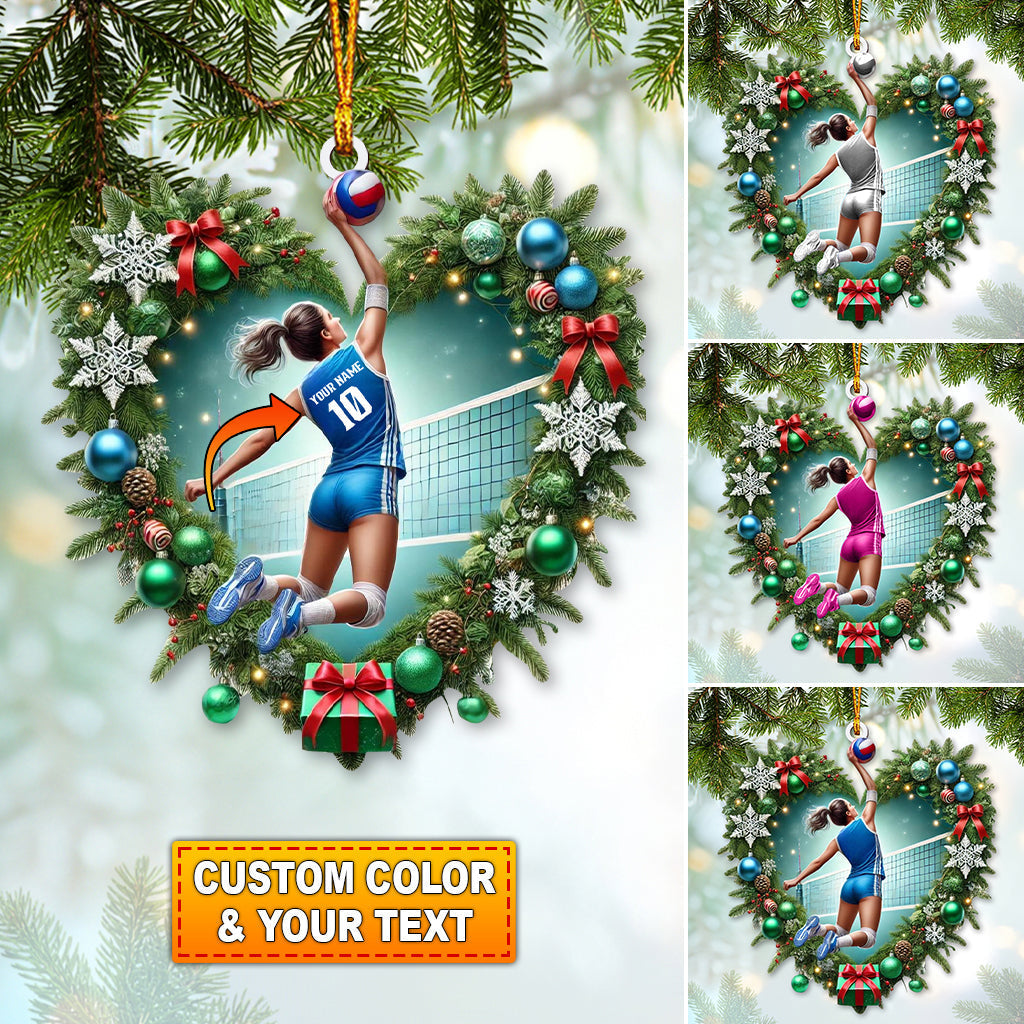 Blisscorners Custom Name and Number Handball Ornament, Christmas Gift for Handball Lover52D Flat LM2211