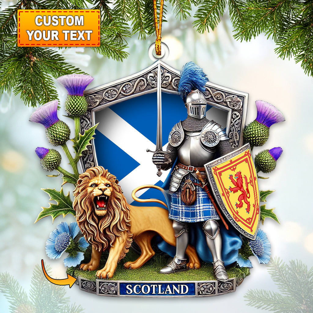 Blisscorners Custom Name Scotland Ornament, Christmas Gift for Scotland Loverss2D Flat LM2111