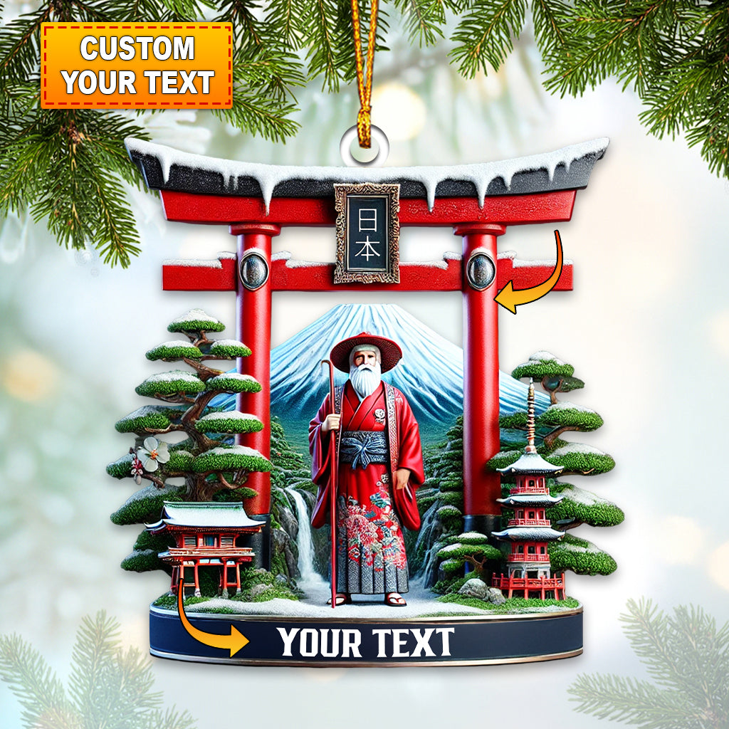Blisscorners Japanese Santa Christmas Ornament, Personalized Ornament2D Flat LM2211