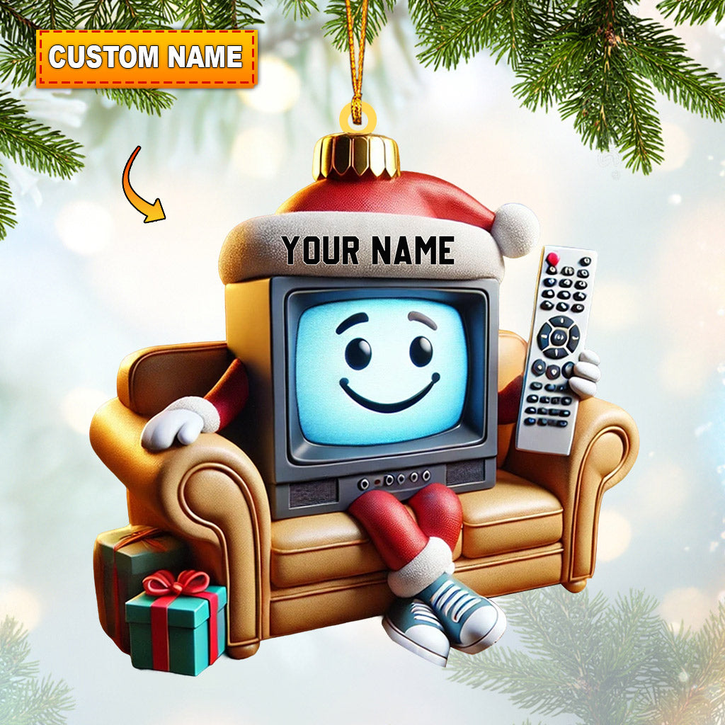 Blisscorners Television Home Decor Christmas Ornament, Personalized Ornament2D Flat LM2211