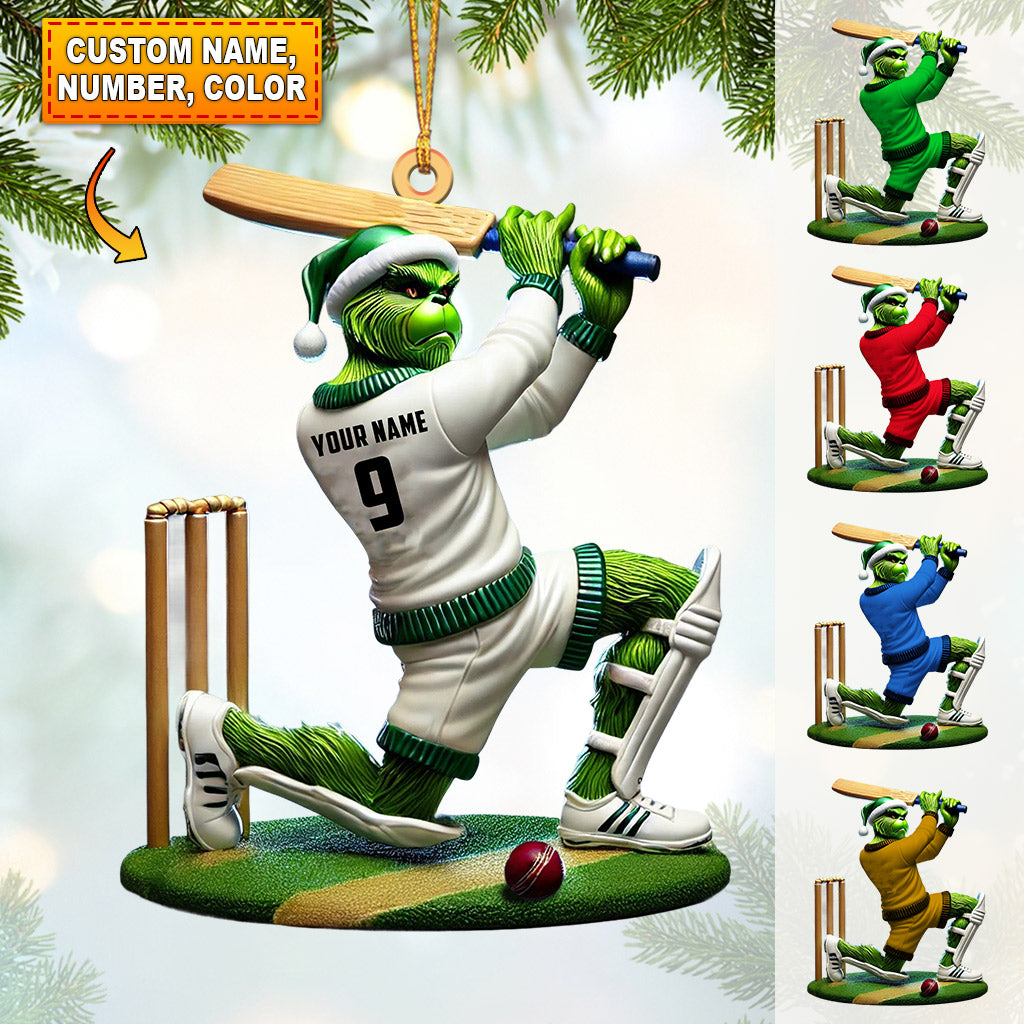 Blisscorners ELF Cricket Ball Christmas Ornament, Personalized Ornament2D Flat LM2211
