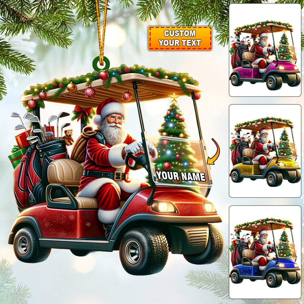 Blisscorners Santa Coming Home Decor Christmas Ornament, Personalized Ornament2D Flat LM2211
