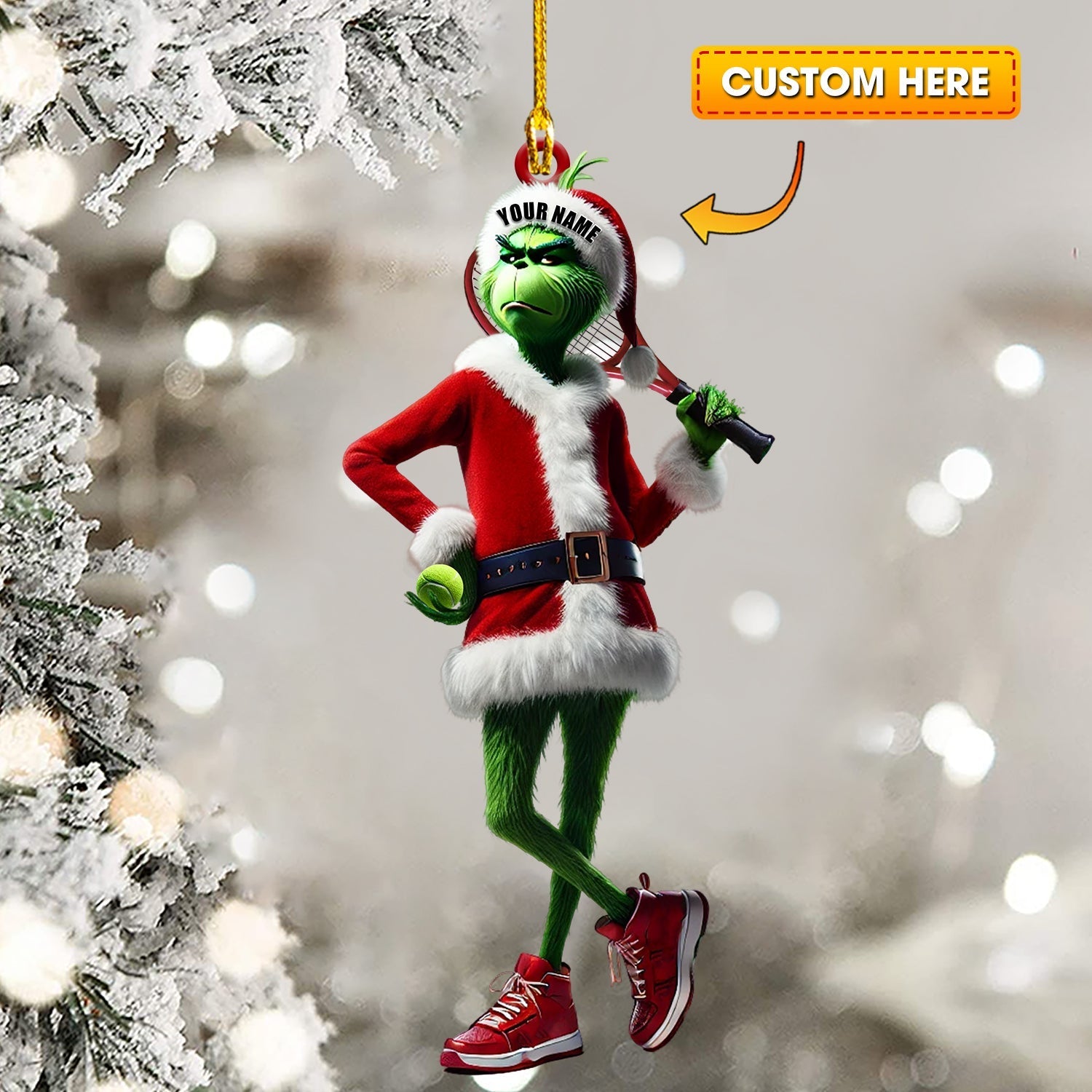 Blisscorners Slay ELF Home Decor Christmas Ornament, Personalized Ornament2D Flat LM2211
