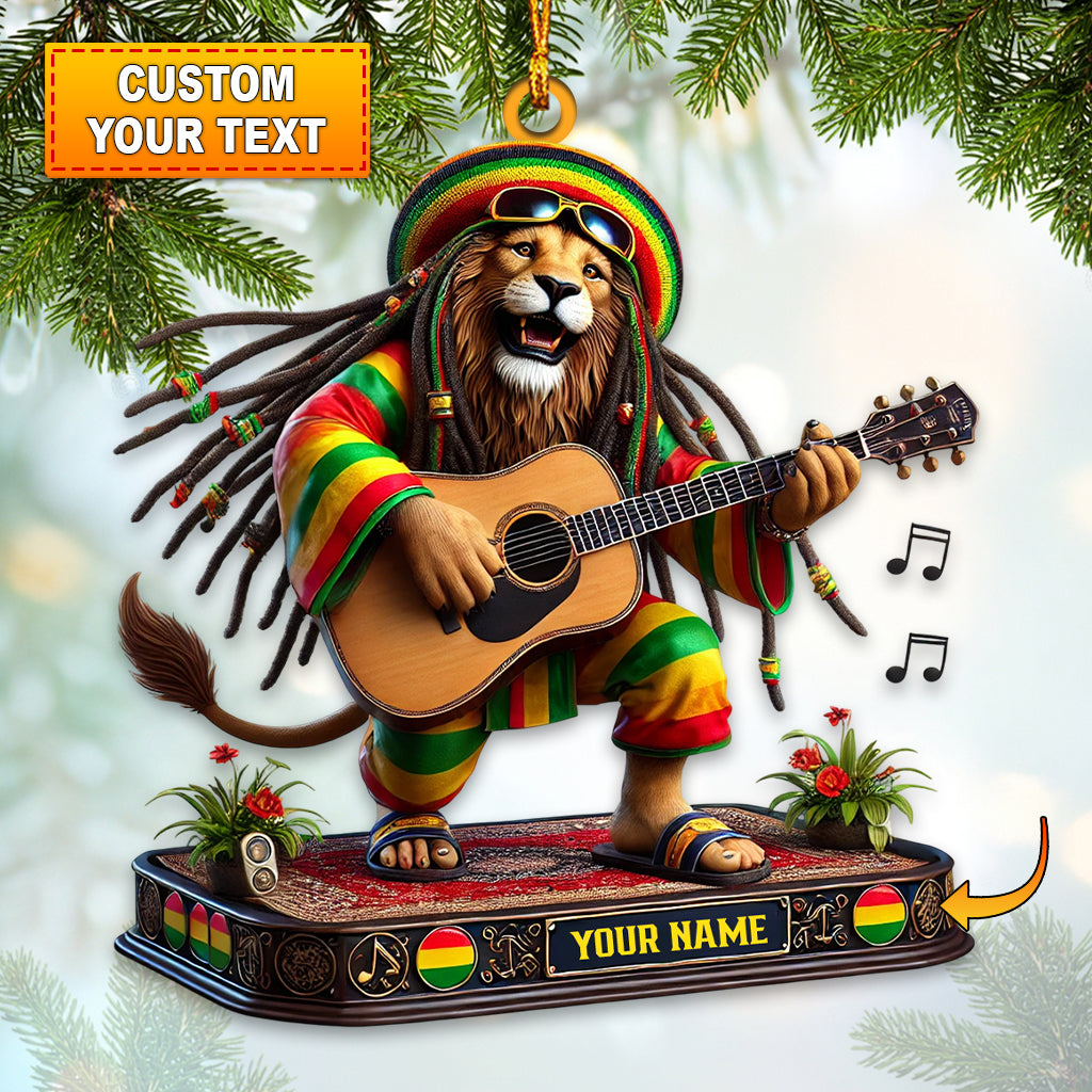 Blisscorners Christmas Reggae Music Lion Home Decor Christmas Ornament, Personalized Ornament2D Flat LM2211