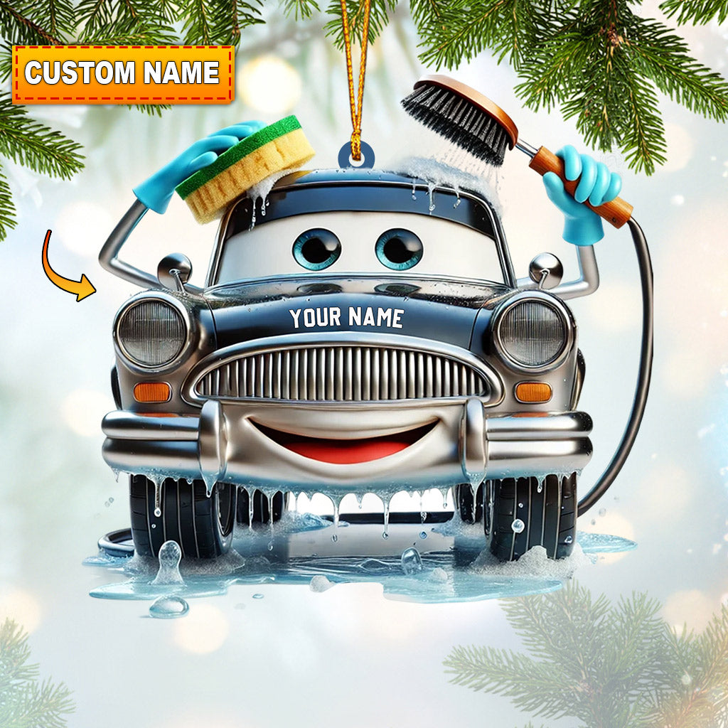Blisscorners Washing Car Home Decor Christmas Ornament, Personalized Ornament2D Flat LM2211