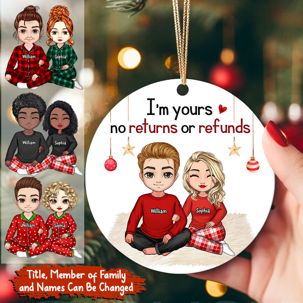 Blisscorners You And Me We Got This, Custom Appearances And Names- Personalized Ceramic Ornament - Gift For Christmas, Gift For Couple2D Flat LM2111