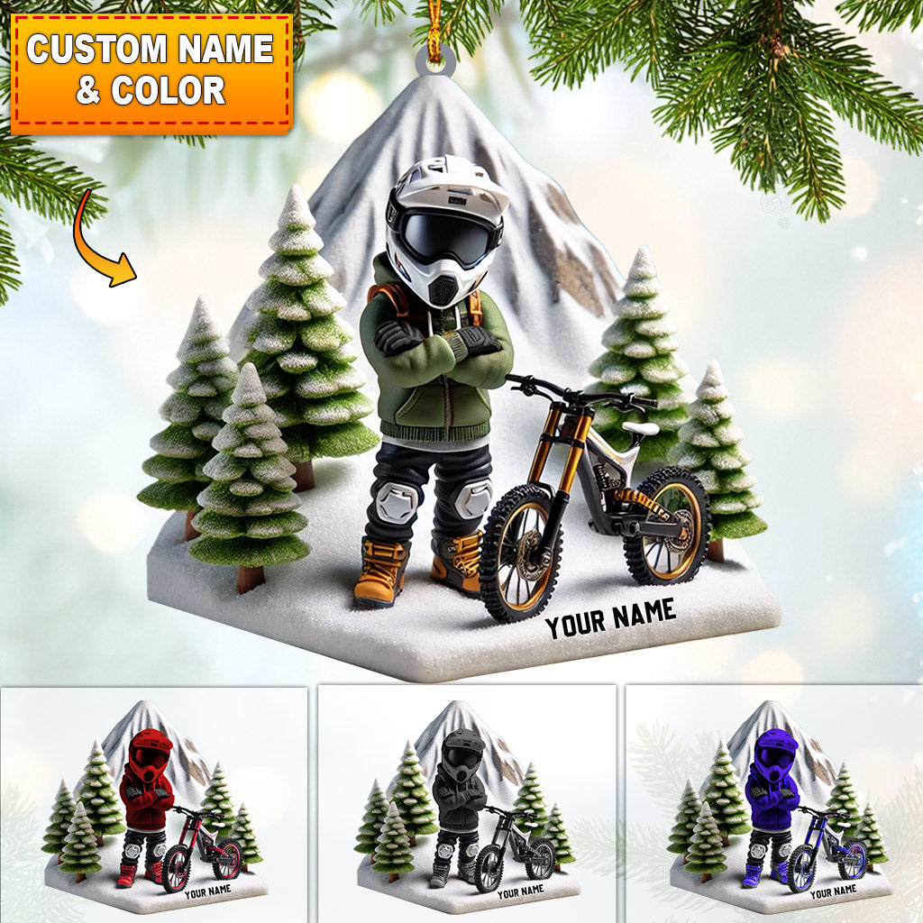 Blisscorners Mountain Bike Home Decor Christmas Ornament, Personalized Ornament2D Flat LM2211