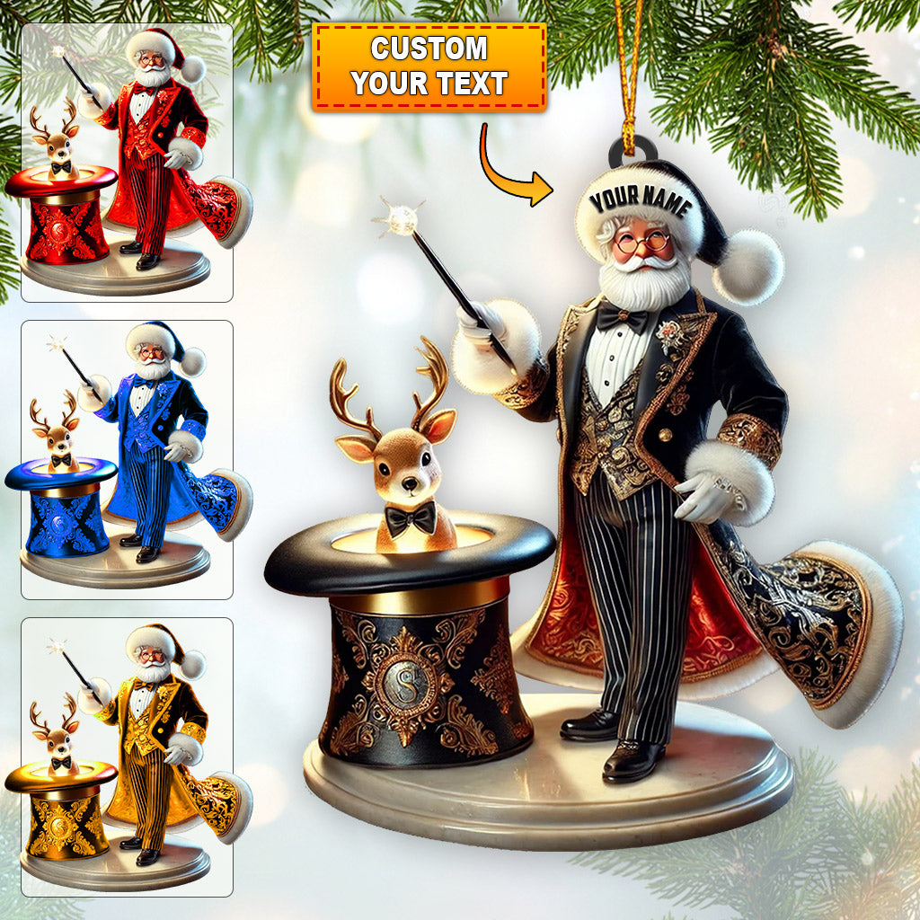 Blisscorners Magician Santa Home Decor Christmas Ornament, Personalized Ornament2D Flat LM2211
