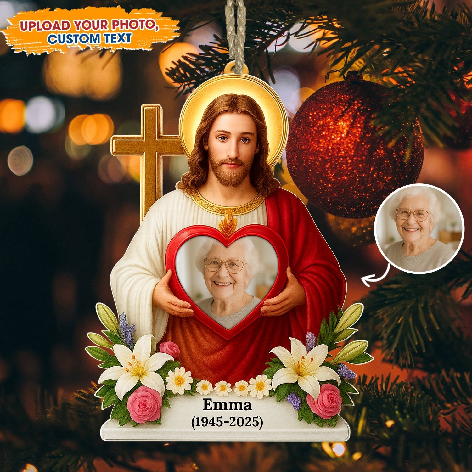 Blisscorners Christmas Jesus, Home Decor, Christmas Ornament, Personalized Ornament2D Flat LM2111