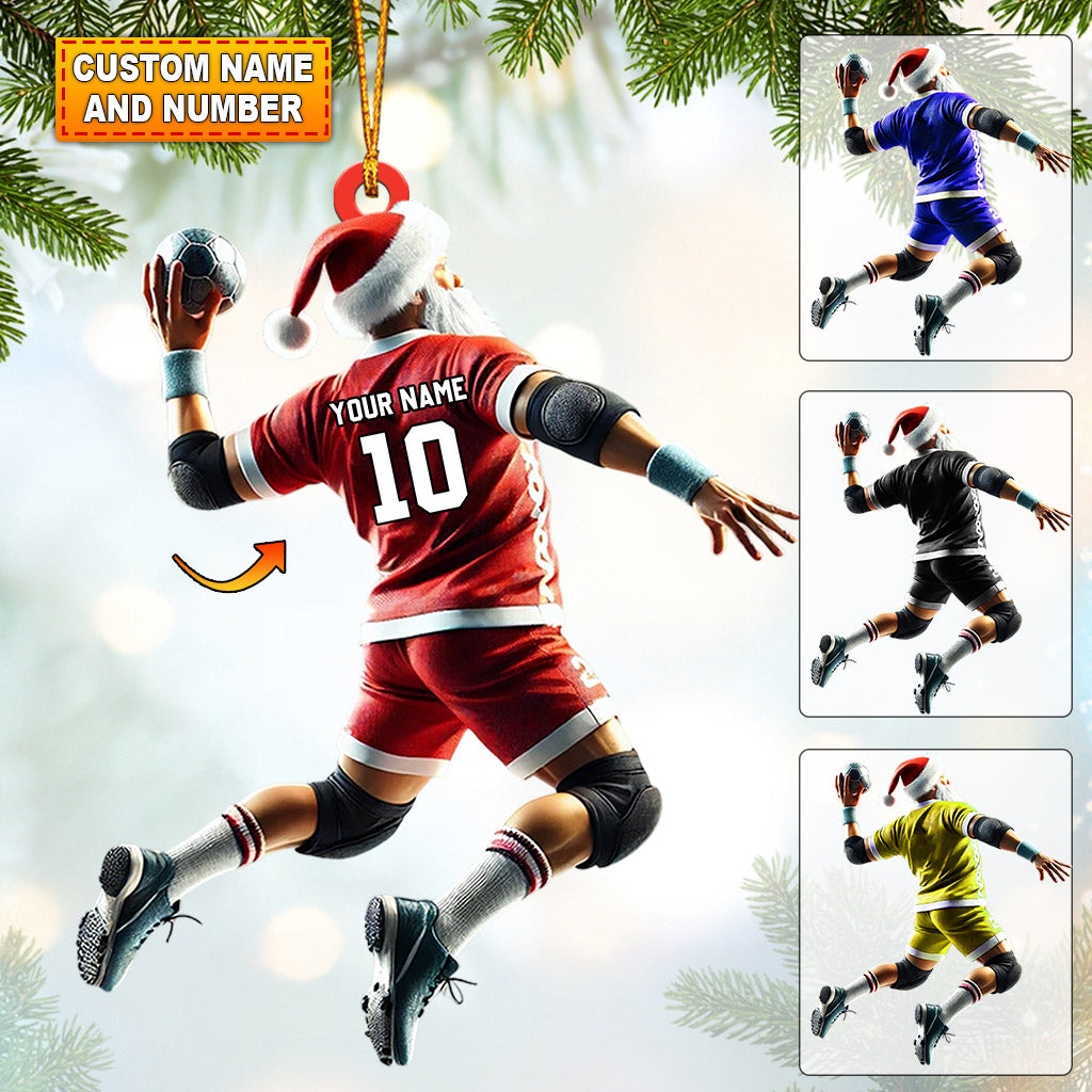 Blisscorners Handball Santa Home Decor Christmas Ornament, Personalized Ornament2D Flat LM2211