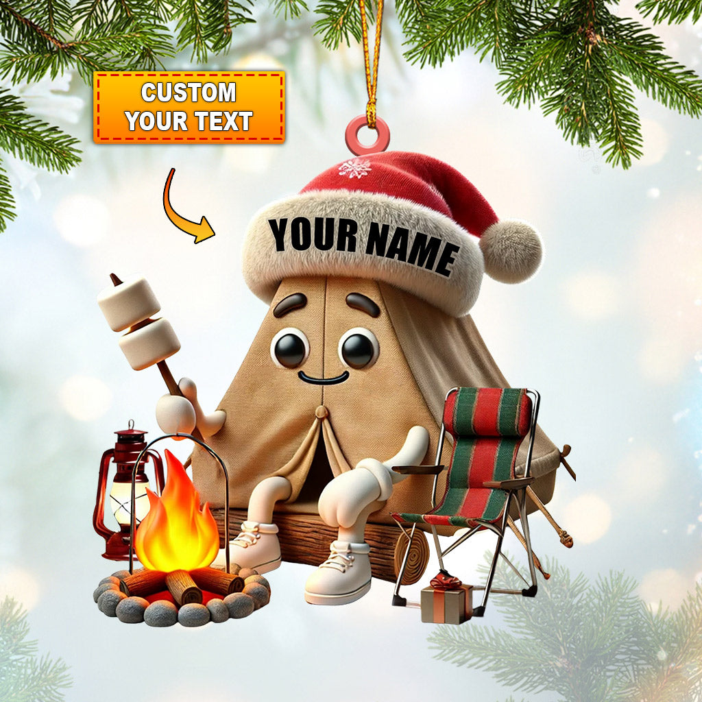 Blisscorners Christmas Camping Ornament, Personalized Ornament2D Flat LM2211