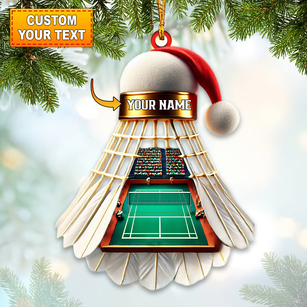 Blisscorners Christmas Shuttlecock Home Decor Christmas Ornament, Personalized Ornament2D Flat LM2211