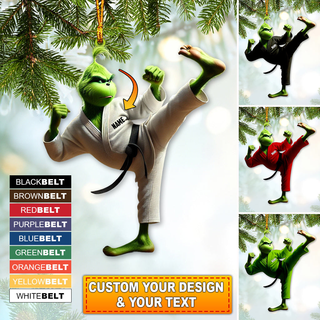 Blisscorners Custom Ornament, Karate Christmas ELF Ornament, Christmas Decor2D Flat LM2211