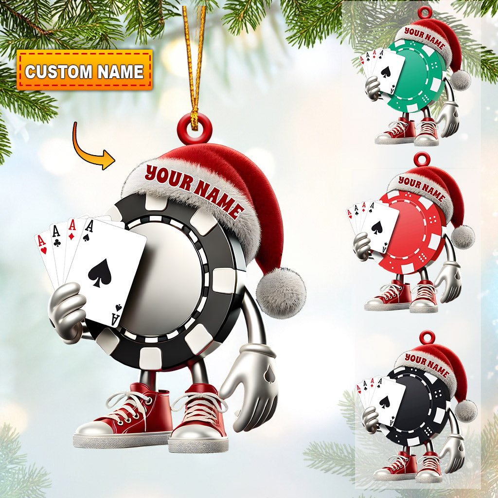 Blisscorners Poker Casino Christmas Ornament, Personalized Ornament2D Flat LM2211