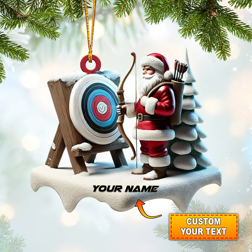 Blisscorners Santa Archery Home Decor Christmas Ornament, Personalized Ornament2D Flat LM2211