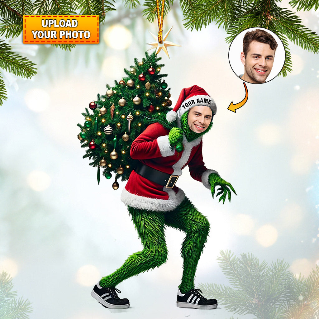 Blisscorners ELF And Christmas Tree Home Decor Christmas Ornament, Personalized Ornament2D Flat LM2211