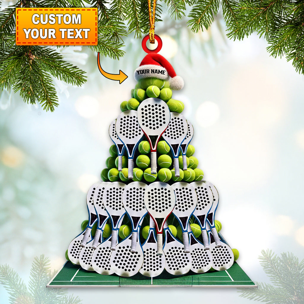 Blisscorners Christmas Padel Tree Home Decor Christmas Ornament, Personalized Ornament2D Flat LM2211