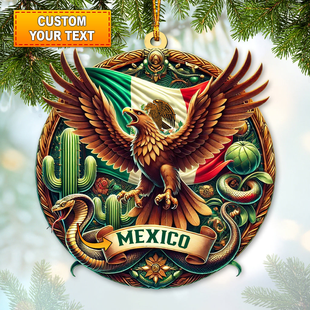 Blisscorners Custom Name Mexico Ornament, Christmas Gift for Mexico Lover2D Flat LM2211