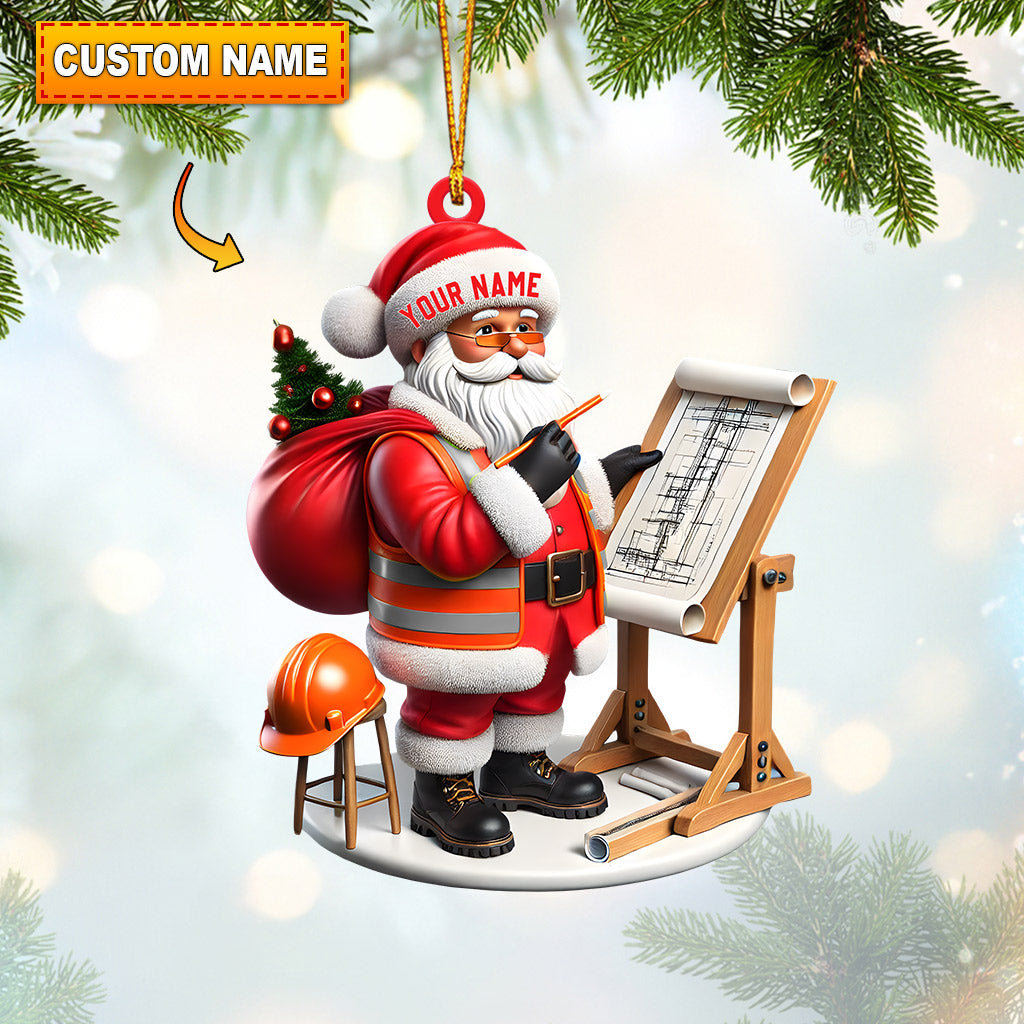 Blisscorners Santa Designer Home Decor Christmas Ornament, Personalized Ornament2D Flat LM2211