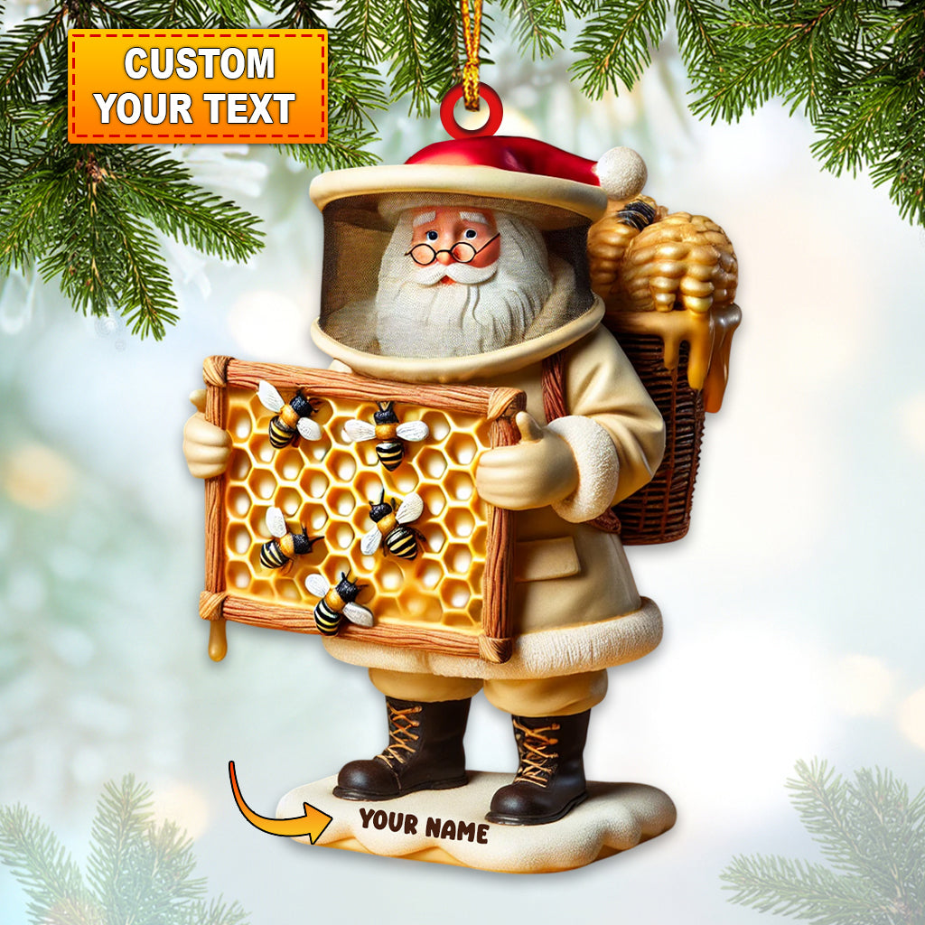 Blisscorners Santa Beekeeper Christmas Ornament, Personalized Ornament2D Flat LM2211