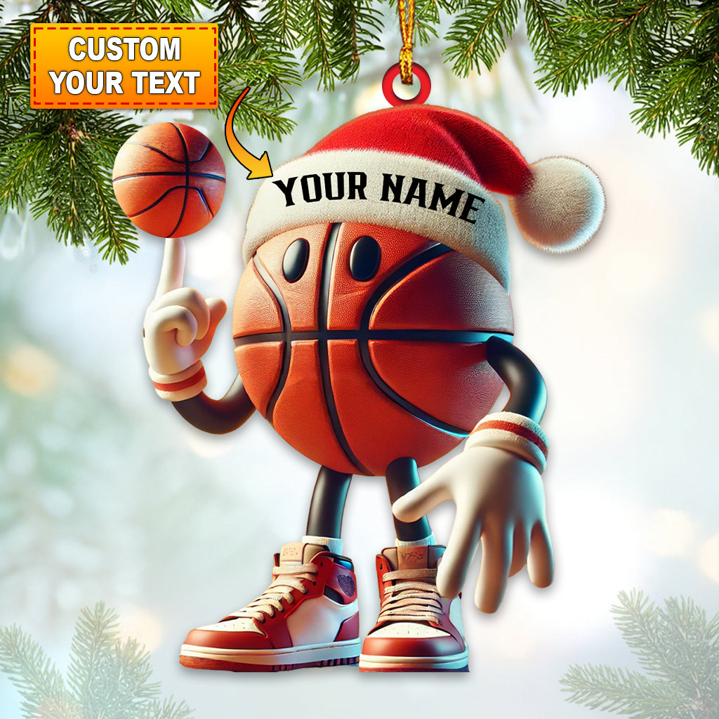 Blisscorners Cool Basketball Christmas Ornament, Personalized Ornament2D Flat LM2211