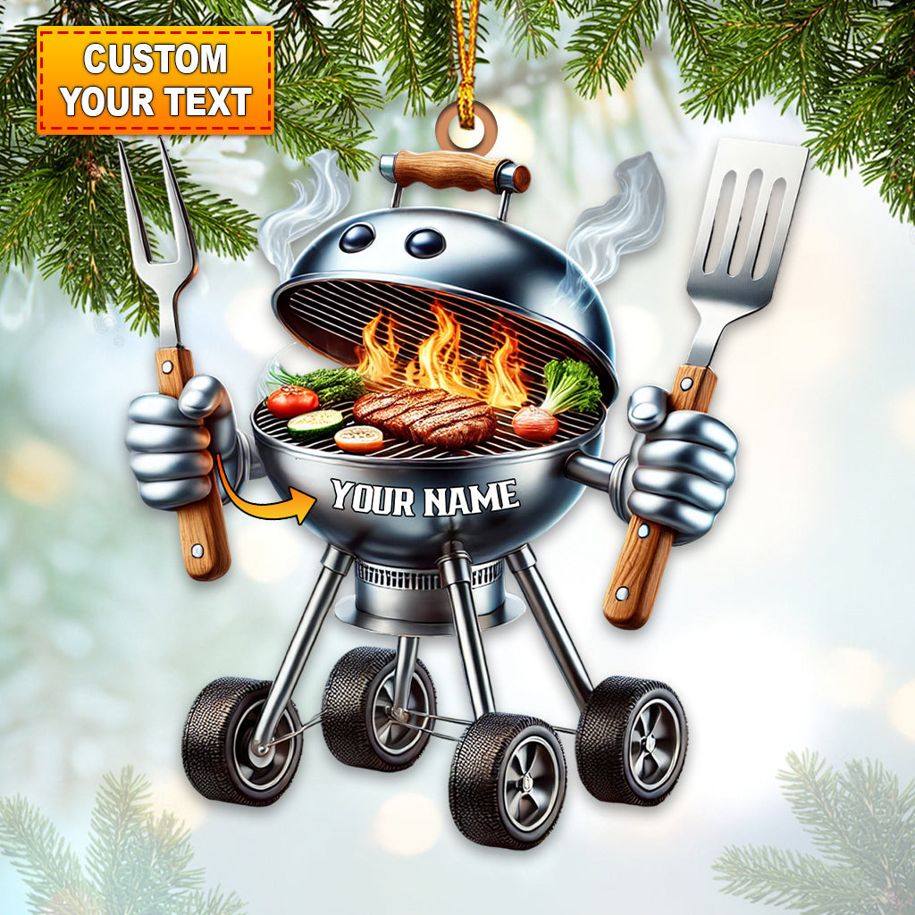 Blisscorners BBQ Grill Christmas Ornament, Personalized Ornament2D Flat LM2211
