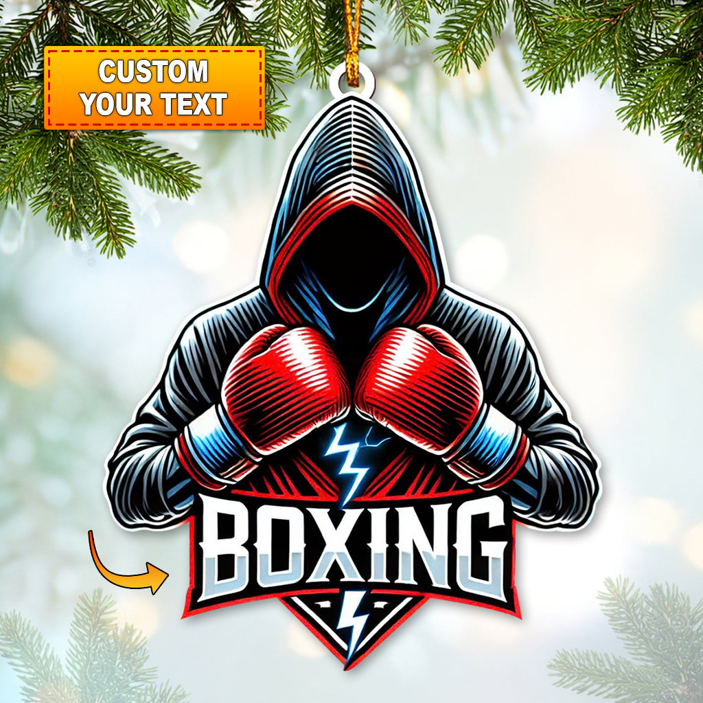 Blisscorners Custom Name Boxing Ornament, Christmas Gift for Boxing Lover42D Flat LM2111