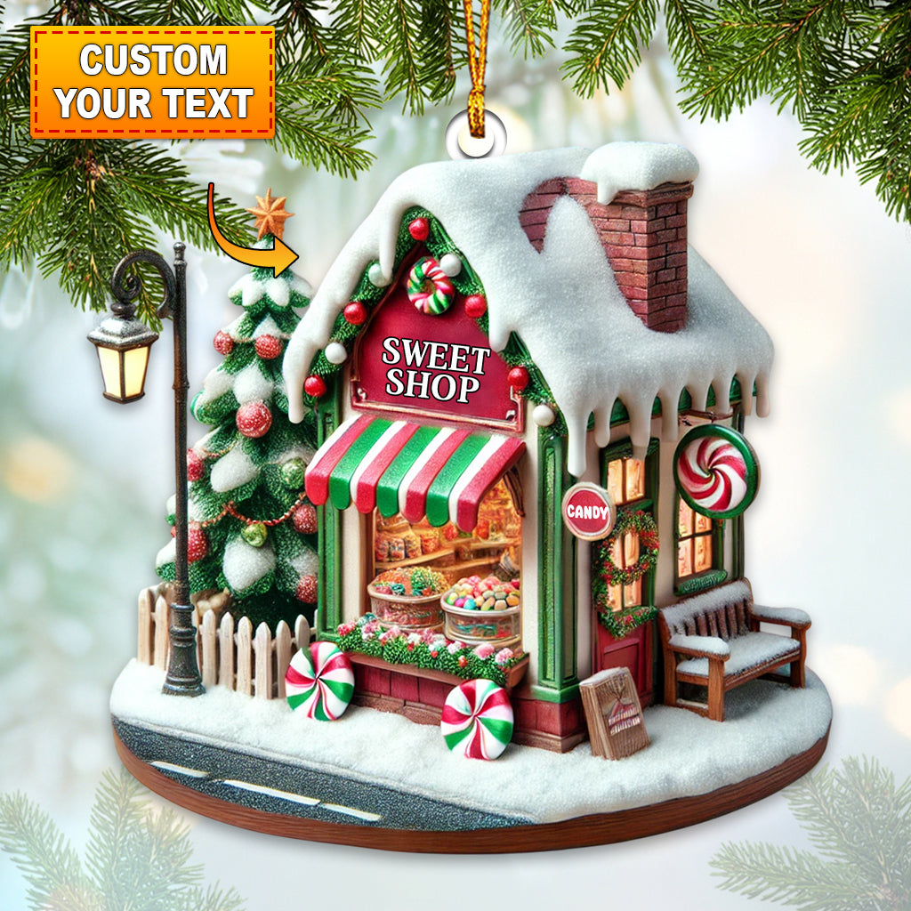 Blisscorners Custom Name Bakery Shop Ornament, Christmas Decoration for Bakery Shop2D Flat LM2111