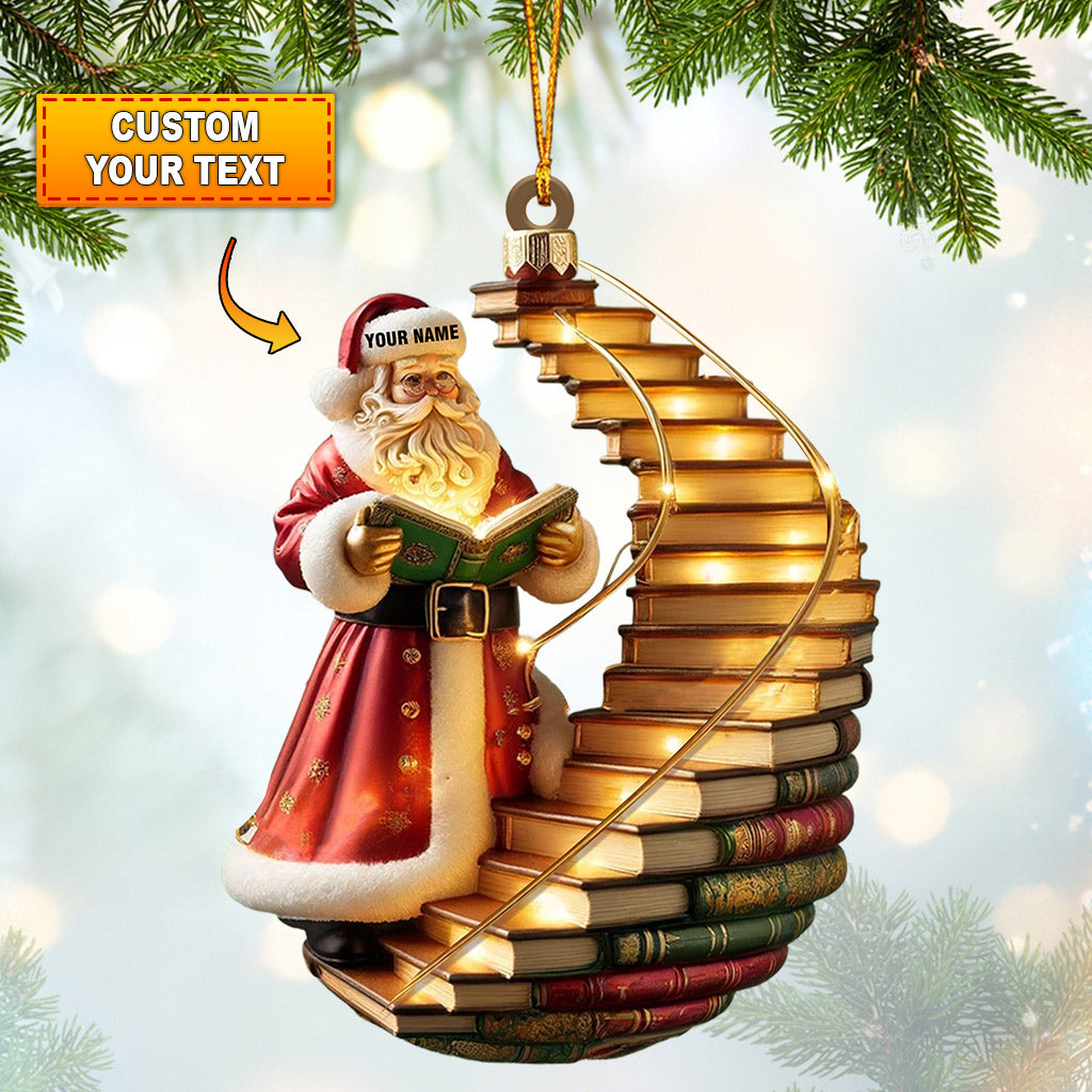 Blisscorners God Santa Christmas Ornament, Personalized Ornament2D Flat LM2211