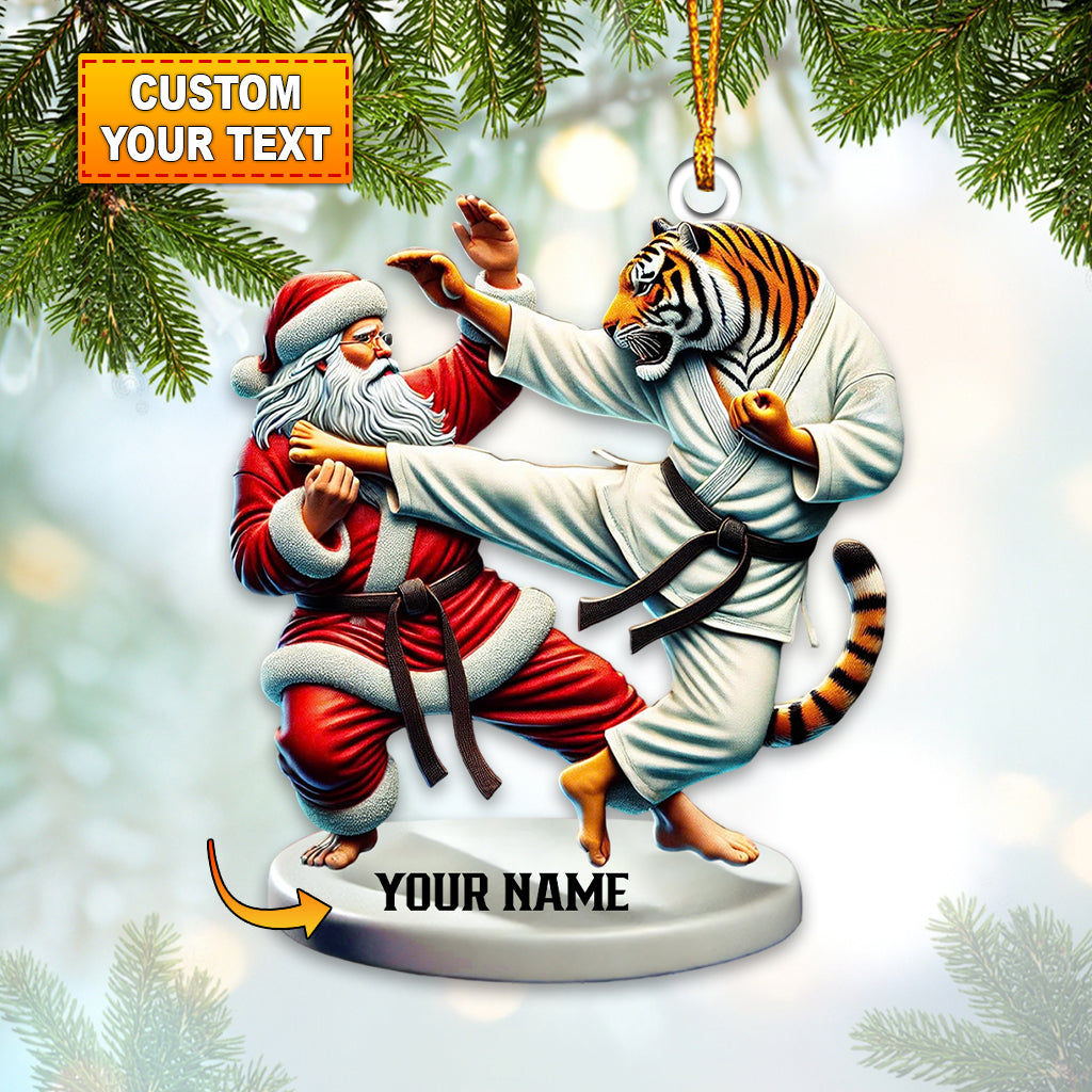 Blisscorners Karate Fighter Ornament, Personalized Ornament2D Flat LM2211