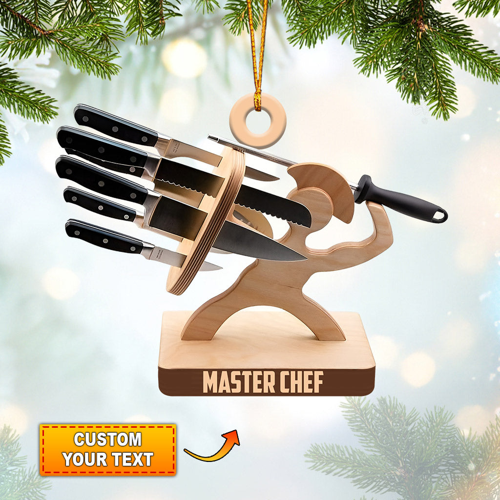 Blisscorners Master Chef Christmas Ornament, Personalized Ornament2D Flat LM2211