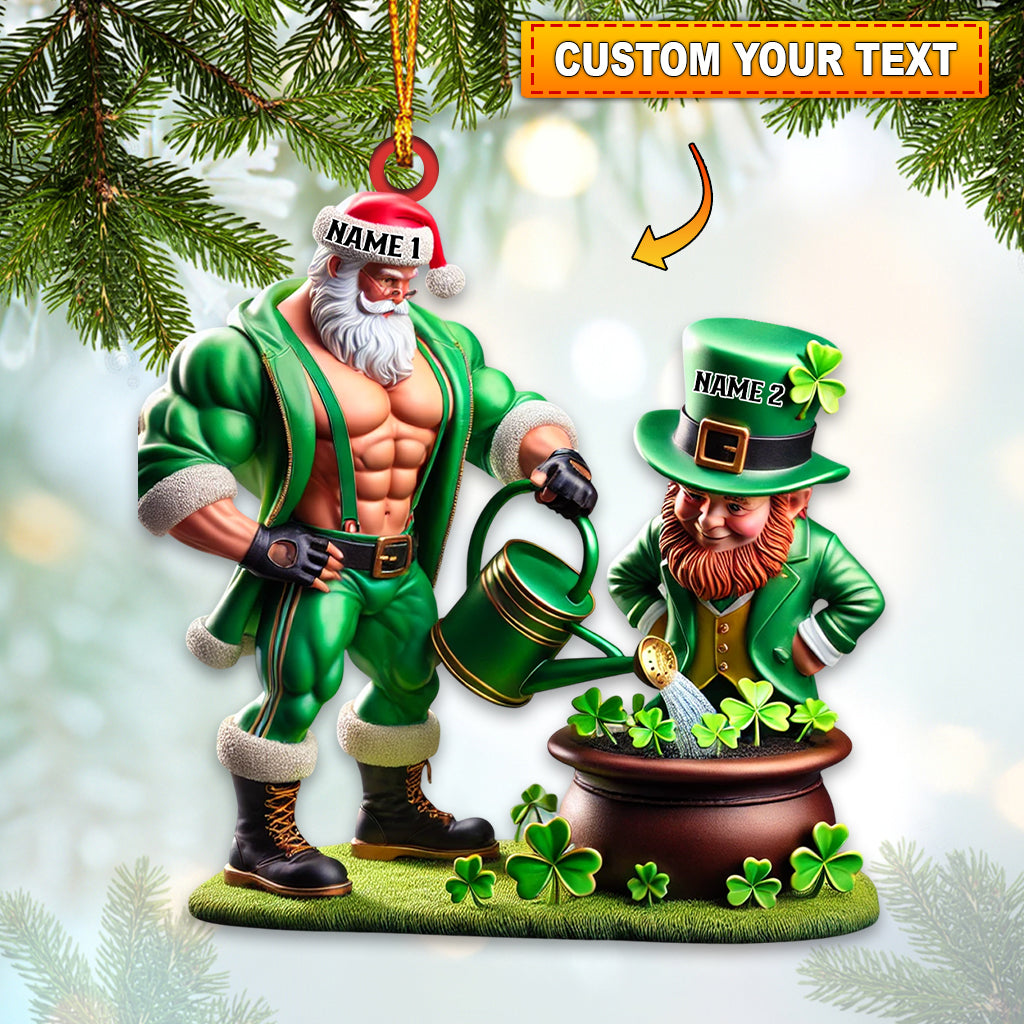 Blisscorners Lucky Leprechaun In Green Leotards Home Decor Christmas Ornament, Personalized Ornament2D Flat LM2211