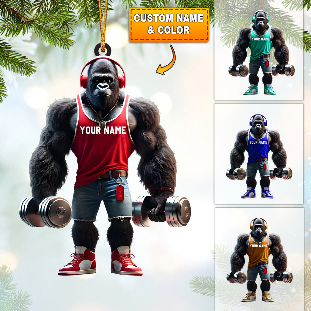 Blisscorners Dumbbells Home Decor Christmas Ornament, Personalized Ornament2D Flat LM2211