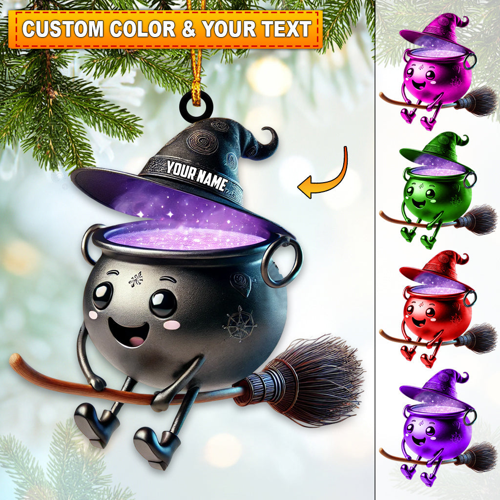 Blisscorners Custom Name Witch Ornament, Christmas Gift Ornament2D Flat LM2111