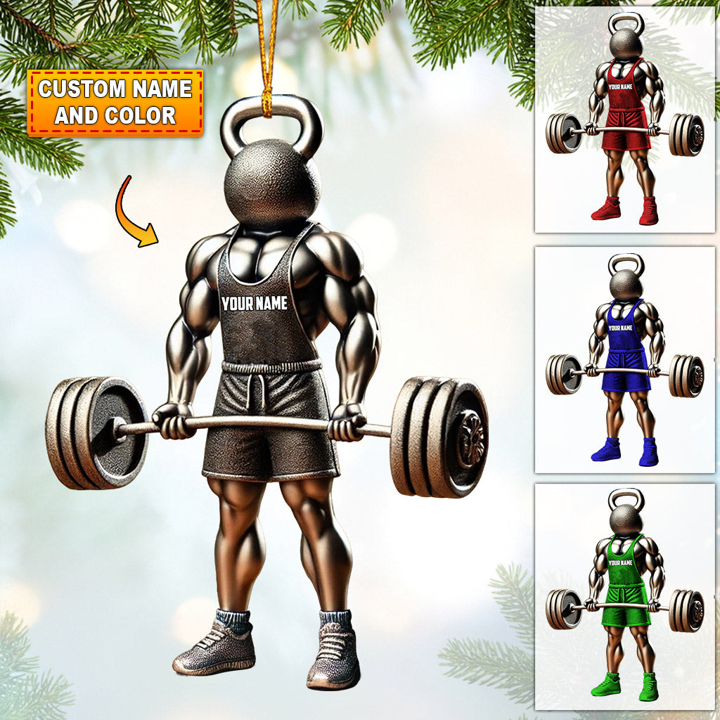 Blisscorners Weightlifter Lover Christmas Ornament, Personalized Ornament2D Flat LM2211