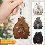 Blisscorners Christmas Bear Family, Custom Name - Personalized Keychain - Gift For Family, Christmas Gift2D Flat LM2211