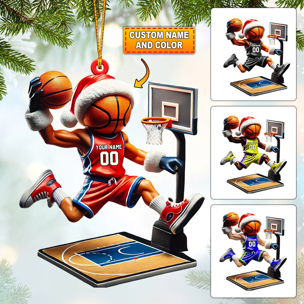 Blisscorners Basketball Player Christmas Ornament, Personalized Ornament2D Flat LM2211