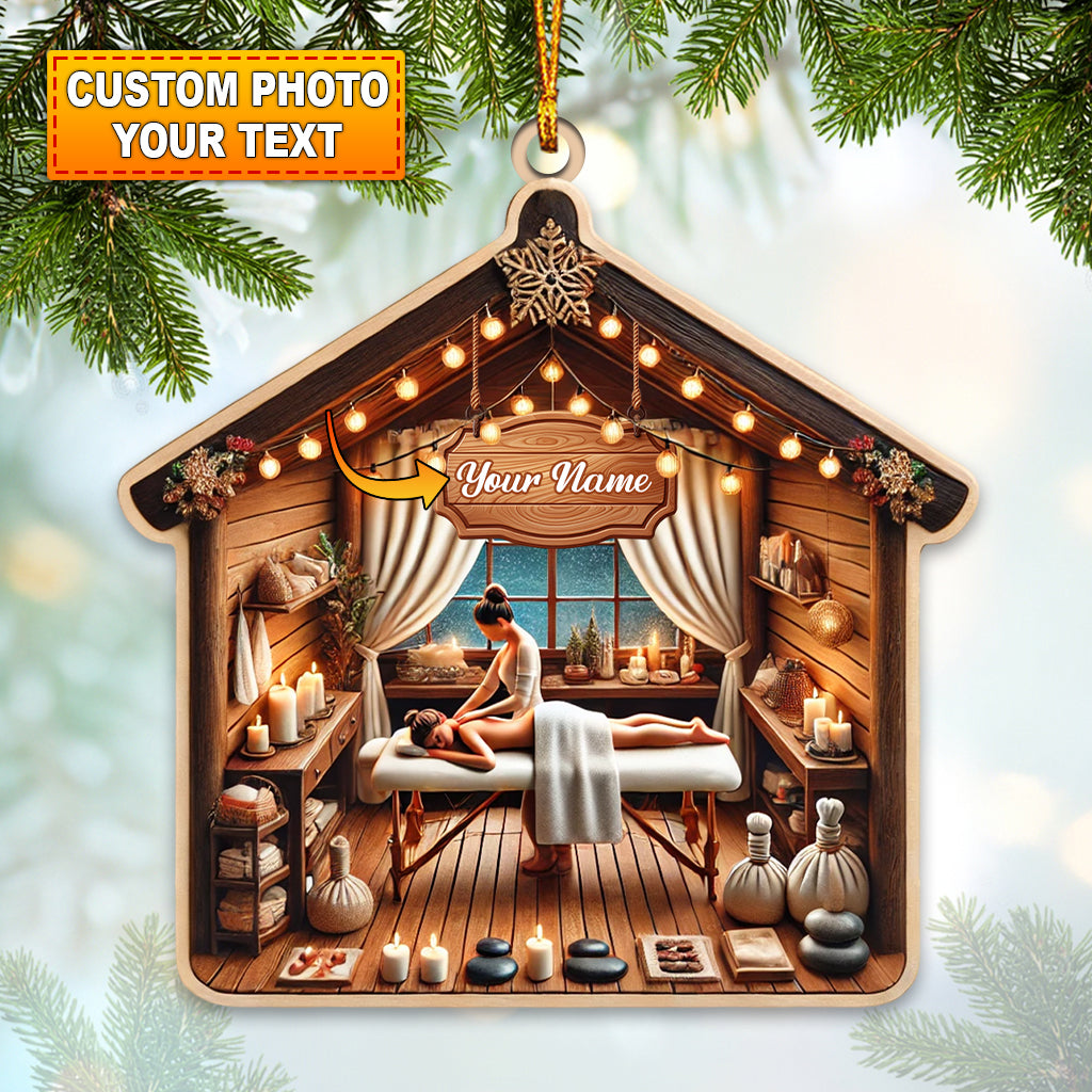 Blisscorners Spa Christmas Ornament, Personalized Ornament2D Flat LM2211