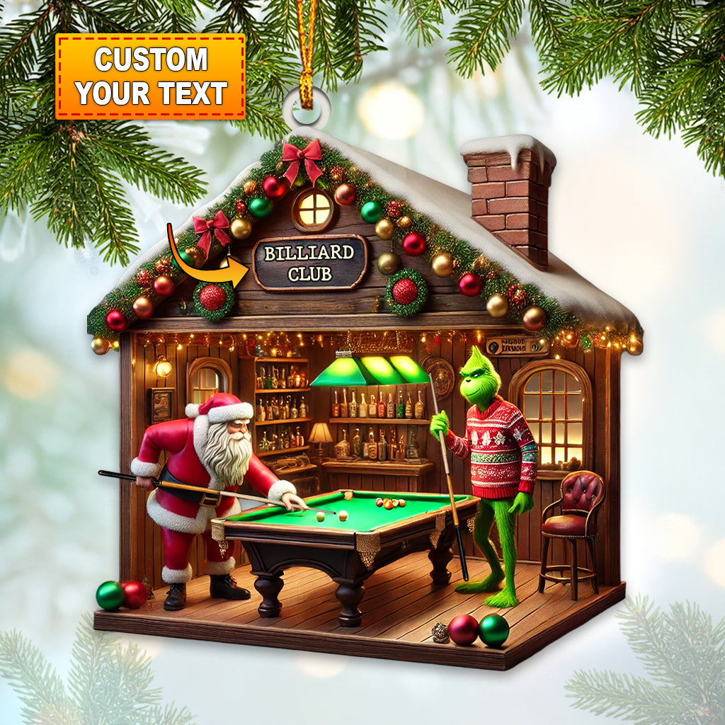 Blisscorners Billiard House Christmas Ornament, Personalized Ornament2D Flat LM2211
