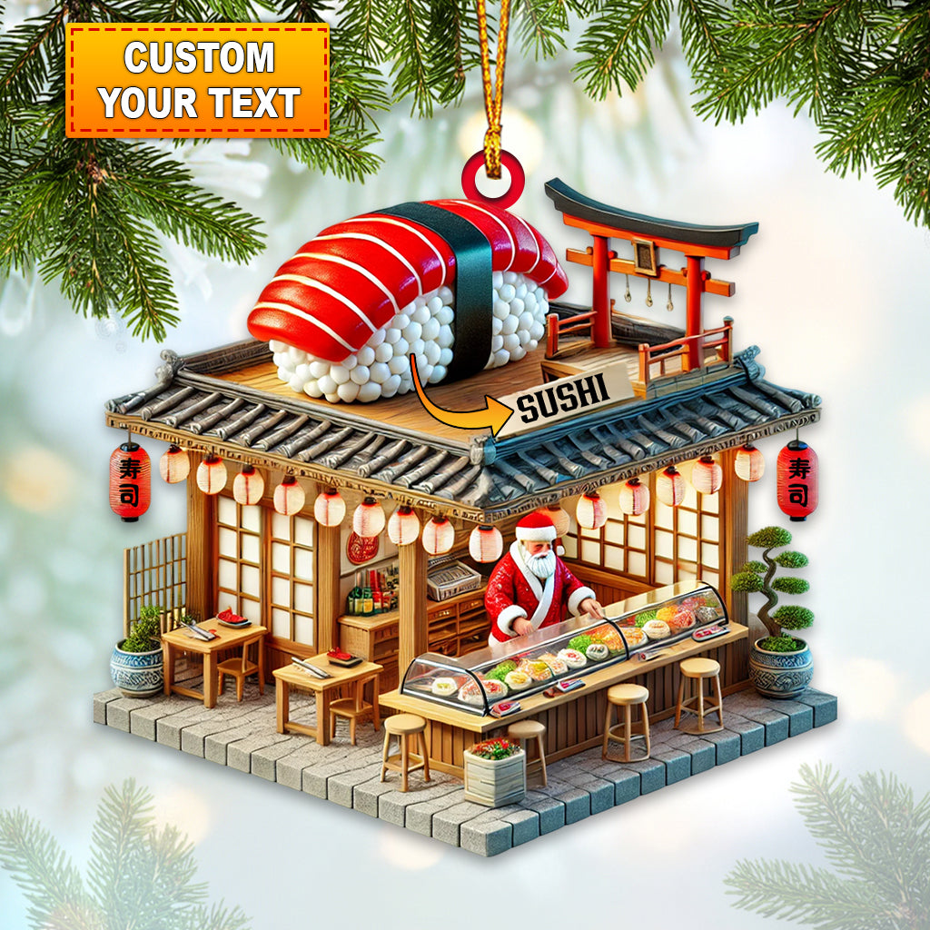 Blisscorners Sushi Shop Home Decor Christmas Ornament, Personalized Ornament2D Flat LM2211