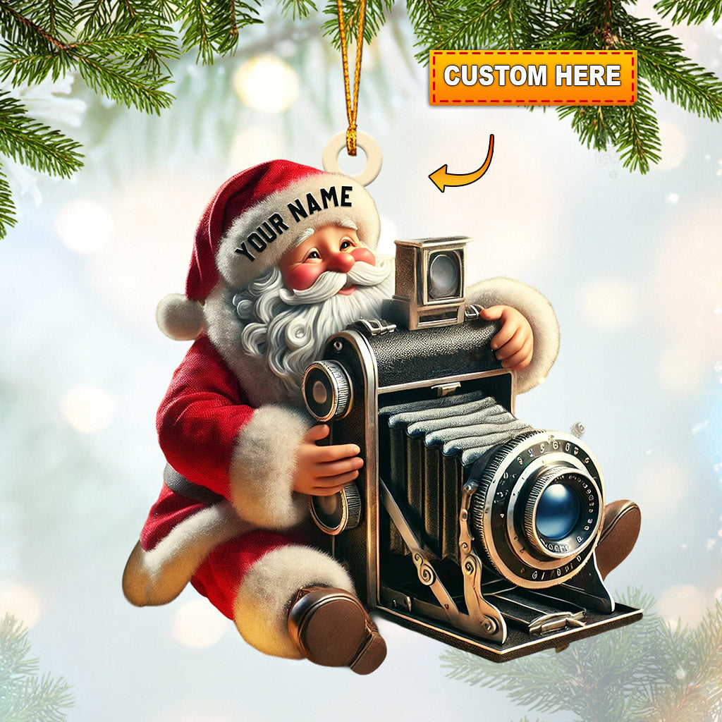 Blisscorners Photographer Christmas Home Decor Christmas Ornament, Personalized Ornament2D Flat LM2211