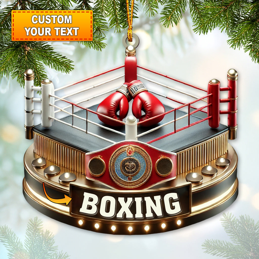 Blisscorners Custom Ornament, Boxing Ring Ornament, Christmas Decor72D Flat LM2211