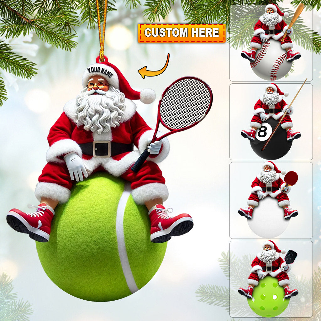 Blisscorners Sport Lover Santa Home Decor Christmas Ornament, Personalized Ornament2D Flat LM2211
