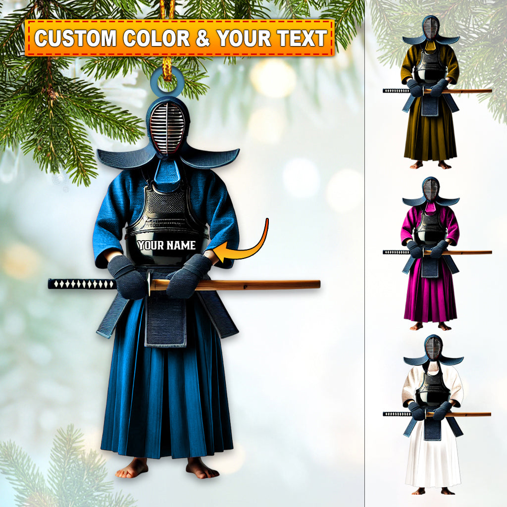 Blisscorners Custom Name Kendo Ornament, Kendo Lover Christmas Gift2D Flat LM2111