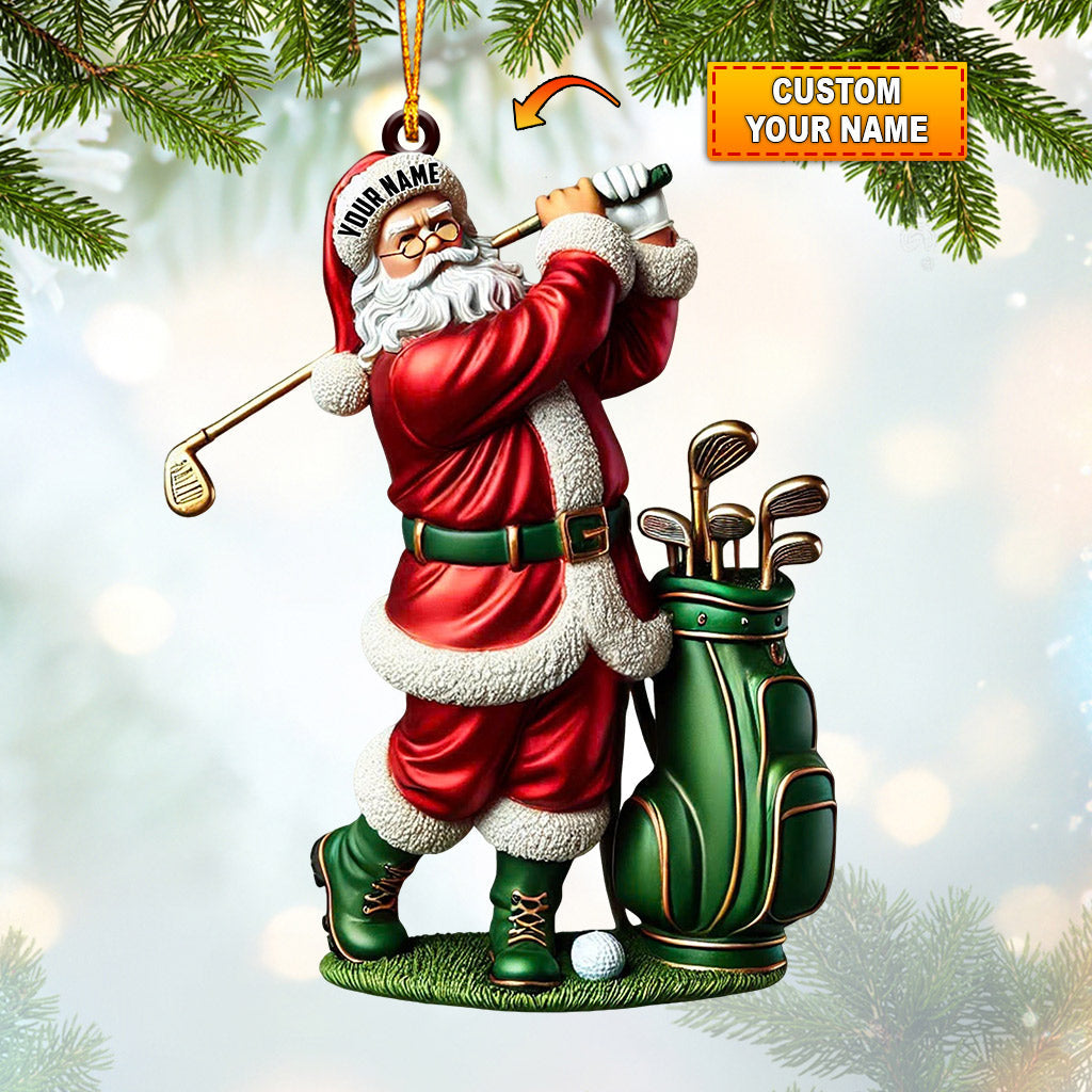 Blisscorners Santa Golf Player Christmas Ornament, Personalized Ornament2D Flat LM2211