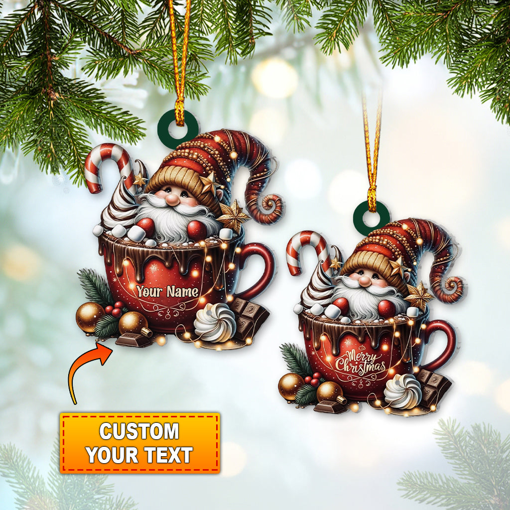 Blisscorners Custom Name Santa Ornament, Home Decor Christmas Gift2D Flat LM2111